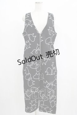 画像1: MINT NeKO / バブルネコサロペットパンツ  黒 H-25-07-08-1045-HN-PA-KB-ZH