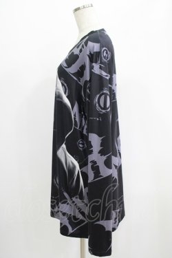画像2: NieR Clothing / プリントロングトップス  黒 H-25-07-08-1046-PU-TO-KB-ZH