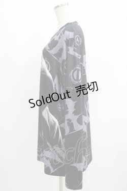 画像2: NieR Clothing / プリントロングトップス  黒 H-25-07-08-1046-PU-TO-KB-ZH