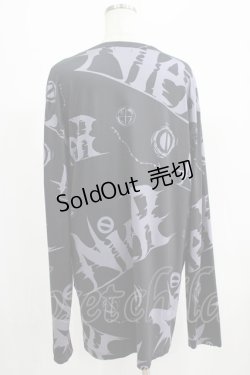 画像3: NieR Clothing / プリントロングトップス  黒 H-25-07-08-1046-PU-TO-KB-ZH