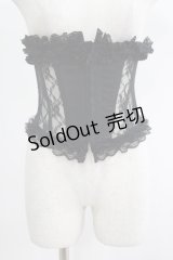 Dangerous nude / レース切替コルセット  黒 H-25-07-08-1049-PU-ZA-KB-ZH