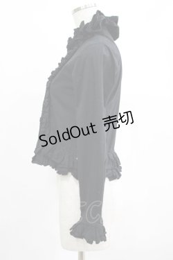 画像2: CHOICE / フリルブラウス  黒 H-25-07-08-1051-PU-BL-KB-ZH