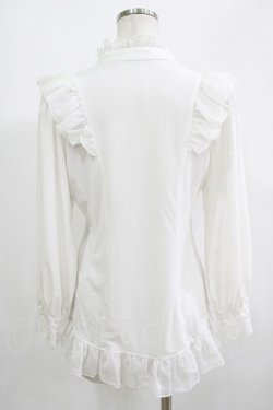 画像3: Qutie Frash / ストライプ切替ブラウス  白 H-25-07-08-1052-QU-BL-KB-ZH