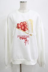 merry jenny / いちごクリームフリルスウェット F オフ H-25-07-08-1053-LO-TO-KB-ZH