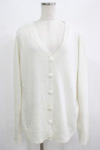 Candy Stripper / HEART BUTTON CARDIGAN  ホワイト H-25-07-08-1054-PU-TO-KB-ZH