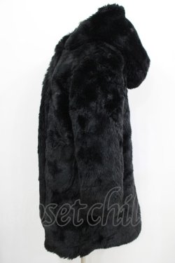 画像2: Candy Stripper / COTTON CANDY FUR COAT 2 ブラック H-25-07-08-1001-PU-CO-KB-ZT0710J