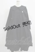 merry jenny / フリルカラーシャツワンピース  ブラック H-25-07-08-1006-LO-OP-KB-ZH