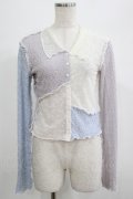 merry jenny / fog color blocking cardigan F ミックス H-25-07-08-1057-LO-TO-KB-ZH