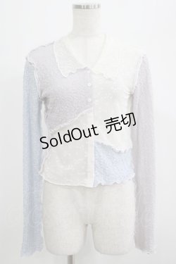 画像1: merry jenny / fog color blocking cardigan F ミックス H-25-07-08-1057-LO-TO-KB-ZH