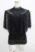 PUNK RAVE / Gothic Lace Shrug Shawl T-shirts F 黒 H-25-07-08-1060-PU-TO-KB-ZH