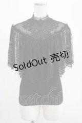 PUNK RAVE / Gothic Lace Shrug Shawl T-shirts F 黒 H-25-07-08-1060-PU-TO-KB-ZH