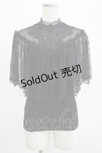 PUNK RAVE / Gothic Lace Shrug Shawl T-shirts F 黒 H-25-07-08-1060-PU-TO-KB-ZH
