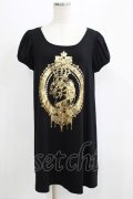 EXCENTRIQUE / Knightプリントワンピース F 黒 H-25-07-08-1061-EL-OP-KB-ZH