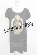 EXCENTRIQUE / Knightプリントワンピース F 黒 H-25-07-08-1061-EL-OP-KB-ZH