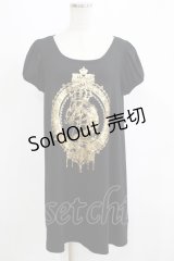 EXCENTRIQUE / Knightプリントワンピース F 黒 H-25-07-08-1061-EL-OP-KB-ZH