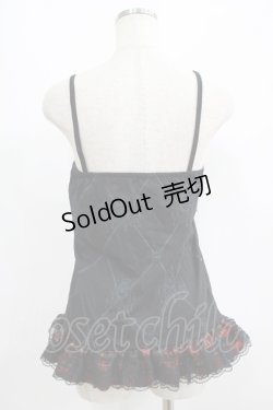 画像3: Drug Honey / チェック切替プリントキャミ  黒×赤チェック H-25-07-08-1063-PU-TO-KB-ZH