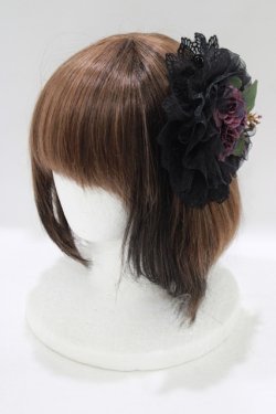 画像1: ATELIER PIERROT / キャノティエクリップブローチ  黒×紫 H-25-07-08-1074-EL-AC-KB-ZH