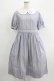 画像1: Jane Marple / Marine Stripeカットワークカラーのワンピース  サックス H-25-07-08-1008-JM-OP-KB-ZH (1)