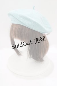 MILK / ロゴチャームベレー  サックス H-25-07-08-1075-ML-AC-KB-ZH