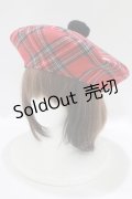 MILK / タータンチェックベレー  赤 H-25-07-08-1076-ML-AC-KB-ZH