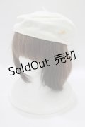 MILK / ロゴチャームベレー  ホワイト H-25-07-08-1077-ML-AC-KB-ZH