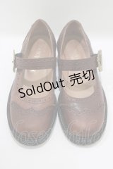 Jane Marple / レリーフバックルのメリージェーンシューズ M ブラウン H-25-07-08-1079-JM-SH-KB-ZH