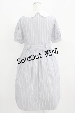 画像3: Jane Marple / Marine Stripeカットワークカラーのワンピース  サックス H-25-07-08-1008-JM-OP-KB-ZH