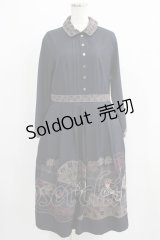 Jane Marple Dans Le Salon / British countryside day dress  ネイビー H-25-07-08-1010-JM-OP-KB-ZH