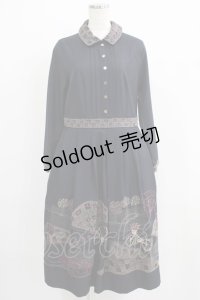 Jane Marple Dans Le Salon / British countryside day dress  ネイビー H-25-07-08-1010-JM-OP-KB-ZH