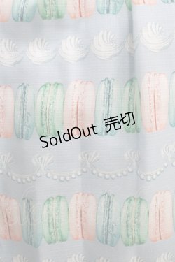 画像4: Leur Getter / マカロン＆クリームプリントチュールレース付キャミワンピース  サックス H-25-07-08-1017-LU-OP-KB-ZH
