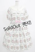 Leur Getter / Rose Card袖付きワンピース M オフ白 H-25-07-08-1003-LU-OP-KB-ZH
