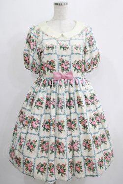 画像1: Leur Getter / Rose Card袖付きワンピース M オフ白 H-25-07-08-1003-LU-OP-KB-ZH