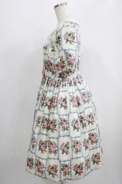 画像2: Leur Getter / Rose Card袖付きワンピース M オフ白 H-25-07-08-1003-LU-OP-KB-ZH