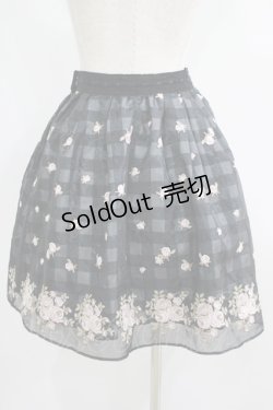 画像3: mille fille closet by LODISPOTTO / ローズ刺繍オーガンジースカート S ブラック H-25-07-09-027-LO-SK-NS-ZH