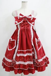 BABY,THE STARS SHINE BRIGHT / くみゃちゃんのHeart Sugar Decorationジャンパースカート Free エンジ H-25-07-09-003-BA-OP-NS-ZH