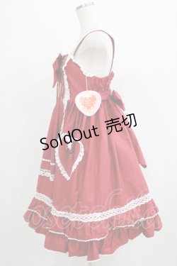 画像2: BABY,THE STARS SHINE BRIGHT / くみゃちゃんのHeart Sugar Decorationジャンパースカート Free エンジ H-25-07-09-003-BA-OP-NS-ZH