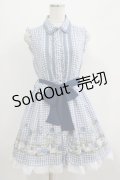 axes femme / ギンガムチェックワンピース M ブルー H-25-07-09-034-AX-OP-NS-ZH