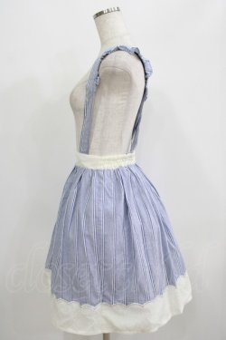 画像2: axes femme POETIQUE / サスペンダーストライプスカート M ブルー H-25-07-09-036-AX-SK-NS-ZH