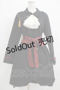 Favorite / 姫神かをりさんコラボグッズ* ユニセックス軍ロリ風ロングコート XL ブラック H-25-07-09-038-LO-CO-NS-ZH