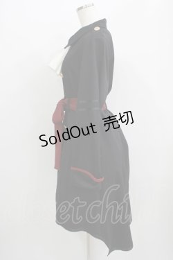 画像2: Favorite / 姫神かをりさんコラボグッズ* ユニセックス軍ロリ風ロングコート XL ブラック H-25-07-09-038-LO-CO-NS-ZH