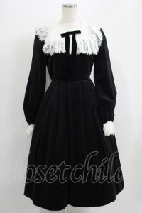 axes femme kawaii / ベロアワンピース M ブラック H-25-07-09-041-AX-OP-NS-ZH