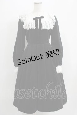 画像1: axes femme kawaii / ベロアワンピース M ブラック H-25-07-09-041-AX-OP-NS-ZH