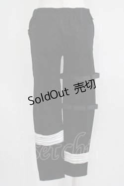 画像3: IRO+IRO / ベルト×チェーンのパンク装飾と包帯プリントスキニーパンツ XL ブラック H-25-07-09-044-LO-PA-NS-ZH