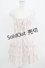 LIZ LISA / ブーケストライプフリルワンピース Free ピンク H-25-07-09-046-LO-OP-NS-ZH