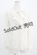 axes femme / ラッフルフリルブラウス M 生成り H-25-07-09-051-AX-BL-NS-ZH