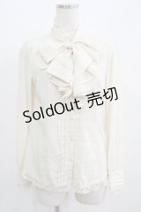 axes femme / ラッフルフリルブラウス M 生成り H-25-07-09-051-AX-BL-NS-ZH
