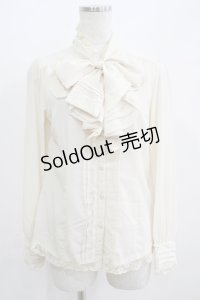 axes femme / ラッフルフリルブラウス M 生成り H-25-07-09-051-AX-BL-NS-ZH