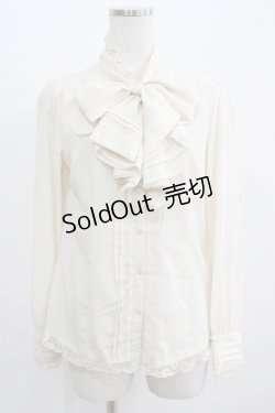 画像1: axes femme / ラッフルフリルブラウス M 生成り H-25-07-09-051-AX-BL-NS-ZH