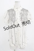 axes femme / レースプリントブラウス M 生成り H-25-07-09-052-AX-BL-NS-ZH