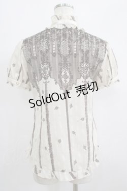 画像3: axes femme / レースプリントブラウス M 生成り H-25-07-09-052-AX-BL-NS-ZH